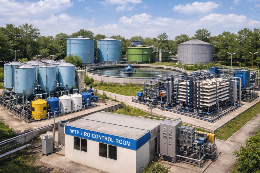 Inside the Water Treatment Plant Installation and Pump Room